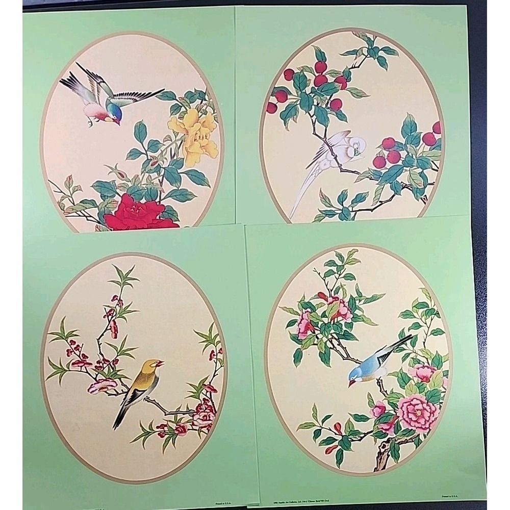 Vintage 1982‎ Aspelin Art Galleries "Chinese Birds" Prints, 10x12